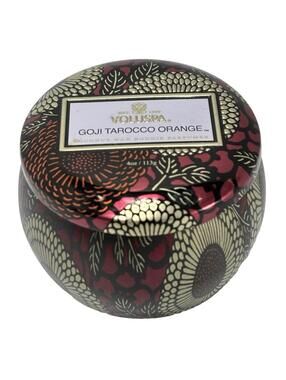 Voluspa Goji Tarocco Orange Mini Tin Candle 4oz/113g Citrus Fruity Fragrance NEW